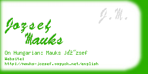 jozsef mauks business card